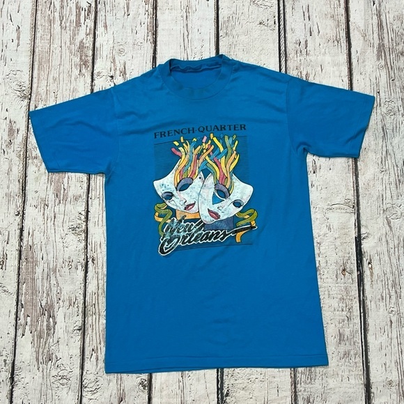Vintage 1980s New Orleans Bourbon Street Tourism Vacation 80s tshirt - Picture 1 of 7